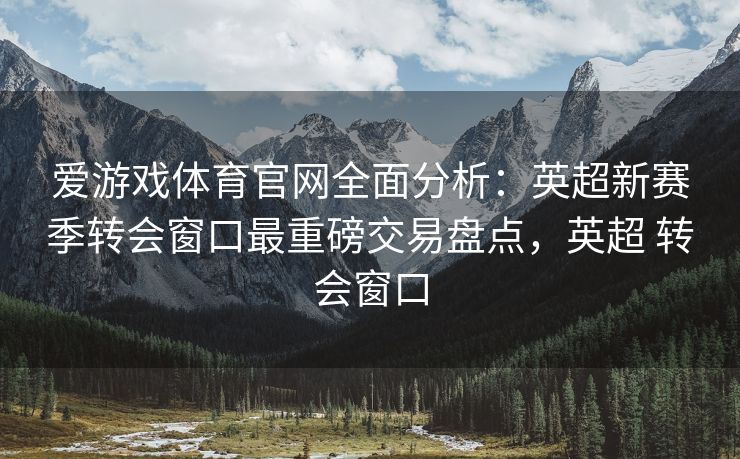 爱游戏体育官网全面分析：英超新赛季转会窗口最重磅交易盘点，英超 转会窗口