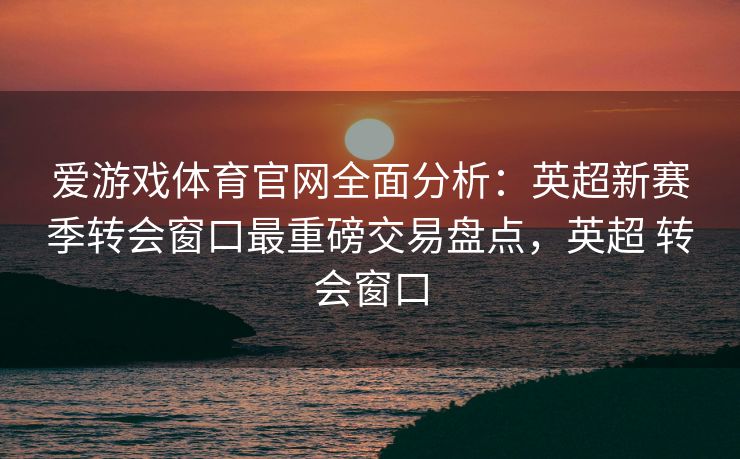 爱游戏体育官网全面分析：英超新赛季转会窗口最重磅交易盘点，英超 转会窗口