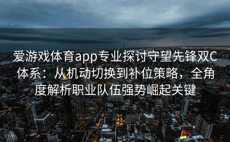 爱游戏体育app专业探讨守望先锋双C体系：从机动切换到补位策略，全角度解析职业队伍强势崛起关键