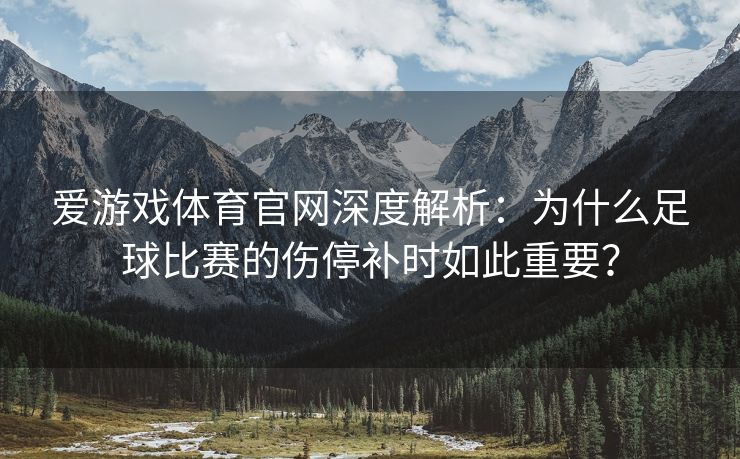 爱游戏体育官网深度解析：为什么足球比赛的伤停补时如此重要？